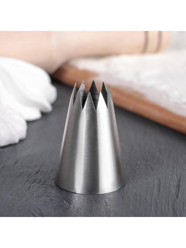 Насадка кондитерская «Открытая звезда», d=3,5 см, выход 2 см, нержавеющая сталь