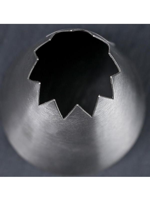 Насадка кондитерская «Открытая звезда», d=3,5 см, выход 2 см, нержавеющая сталь