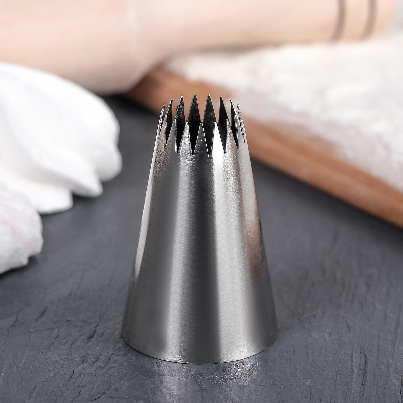 Насадка кондитерская «Французская звезда», d=3,4 см, выход 1,5 см, нержавеющая сталь