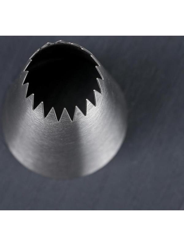 Насадка кондитерская «Французская звезда», d=3,4 см, выход 1,7 см, нержавеющая сталь