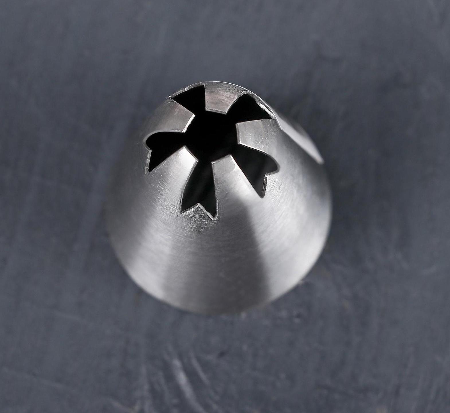 Насадка кондитерская «Закрытая звезда», d=3 см, выход 0,5 см, нержавеющая сталь