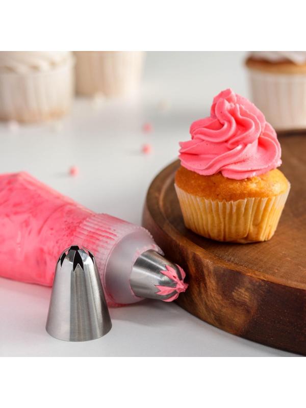 Насадка кондитерская «Закрытая звезда», d=3 см, выход 0,5 см, нержавеющая сталь