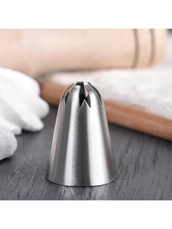 Насадка кондитерская «Закрытая звезда», d=3 см, выход 0,5 см, нержавеющая сталь