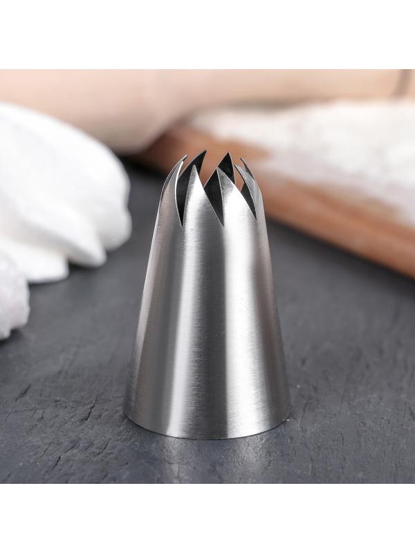 Насадка кондитерская «Закрытая роза», d=3 см, выход 0,9 см, нержавеющая сталь