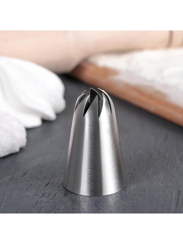 Насадка кондитерская «Закрытая роза», d=3 см, выход 1 см, нержавеющая сталь