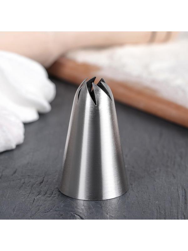 Насадка кондитерская «Закрытая роза», d=3 см, выход 0,7 см, нержавеющая сталь