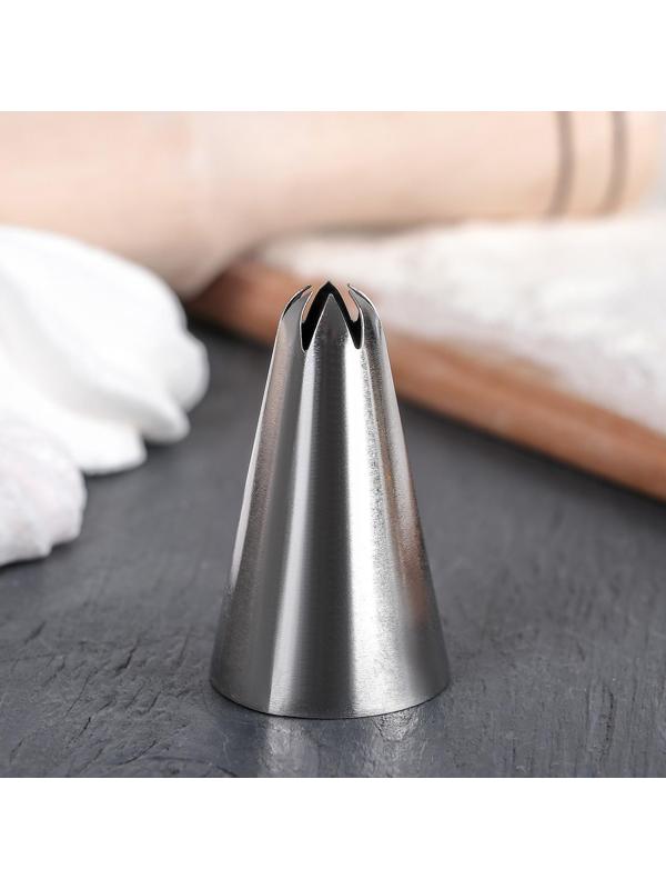 Насадка кондитерская «Закрытая звезда», d=3 см, выход 0,3 см, нержавеющая сталь