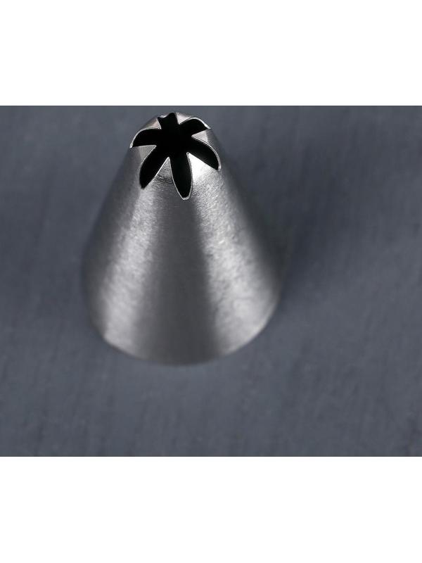 Насадка кондитерская «Закрытая звезда», d=3 см, выход 0,3 см, нержавеющая сталь