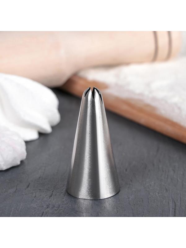 Насадка кондитерская «Закрытая звезда», d=3 см, выход 0,2 см, нержавеющая сталь