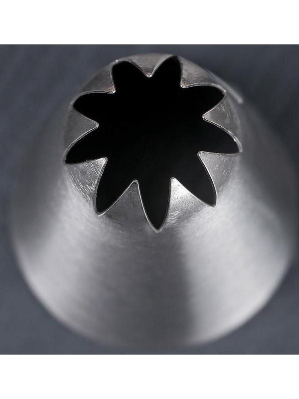 Насадка кондитерская «Закрытая звезда», d=3,4 см, выход 1,1 см, нержавеющая сталь