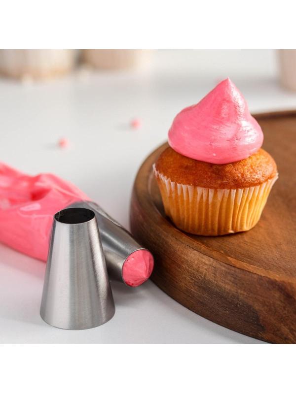 Насадка кондитерская «Трубочка», d=3,4 см, выход 1,7 см, нержавеющая сталь