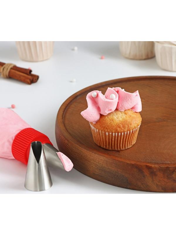 Насадка кондитерская «Торт», d=3, выход 1 см, нержавеющая сталь