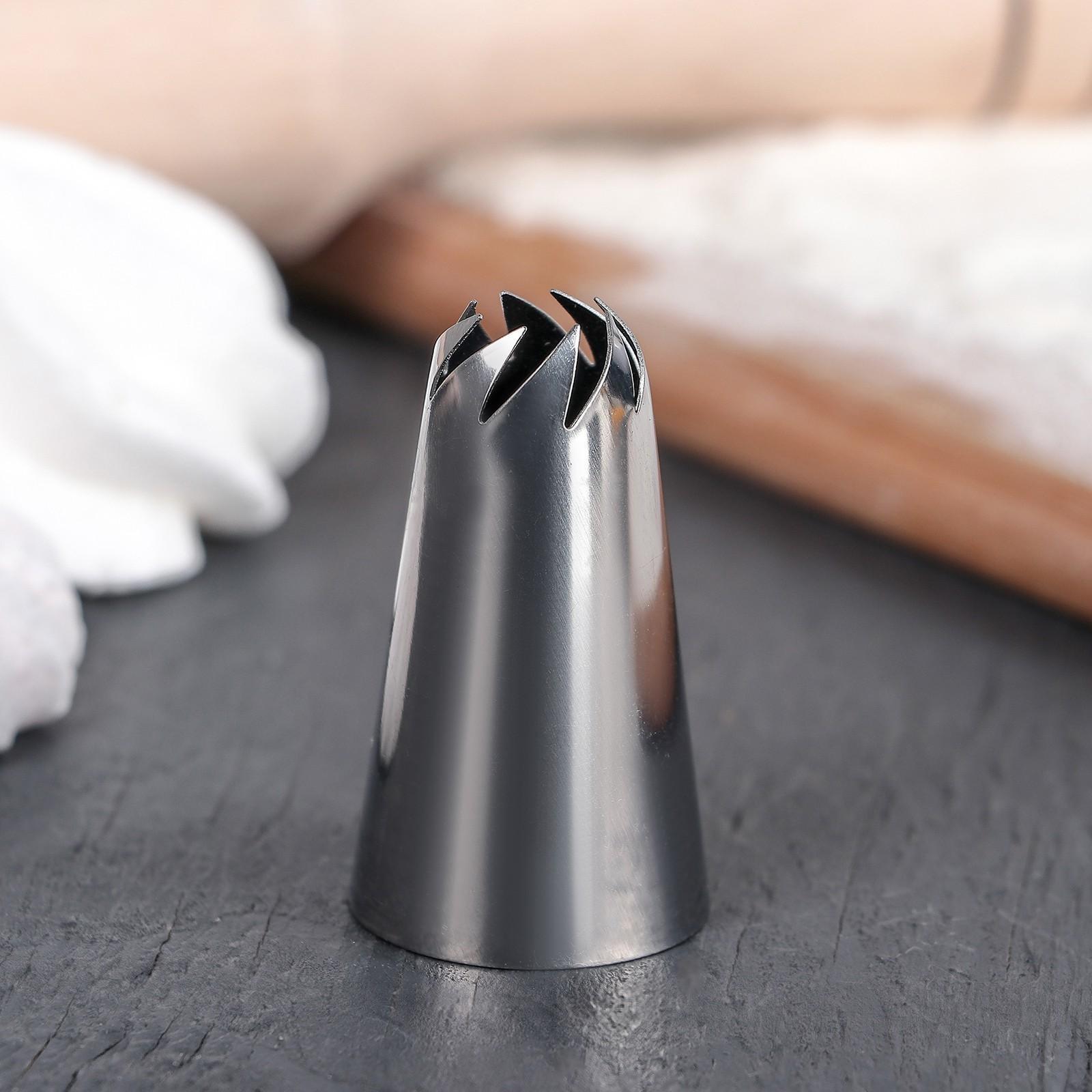 Насадка кондитерская «Закрытая роза», d=2,3 см, выход 0,9 см, нержавеющая сталь