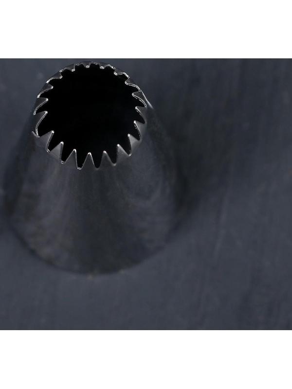 Насадка кондитерская «Французская звезда», d=2,5 см, выход 0,9 см, нержавеющая сталь