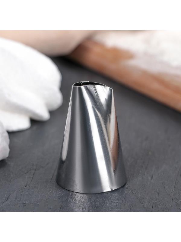 Насадка кондитерская «Лепесток розы», d=2,5 см, выход 1,5 см, нержавеющая сталь