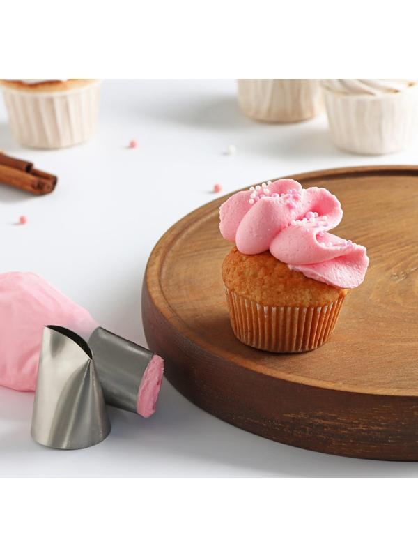 Насадка кондитерская «Лепесток розы», d=2,5 см, выход 1,5 см, нержавеющая сталь