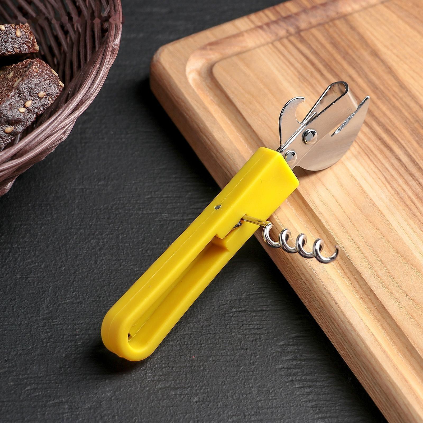 Открывалка-штопор Доляна «Польза», 14,5 см, цвет МИКС