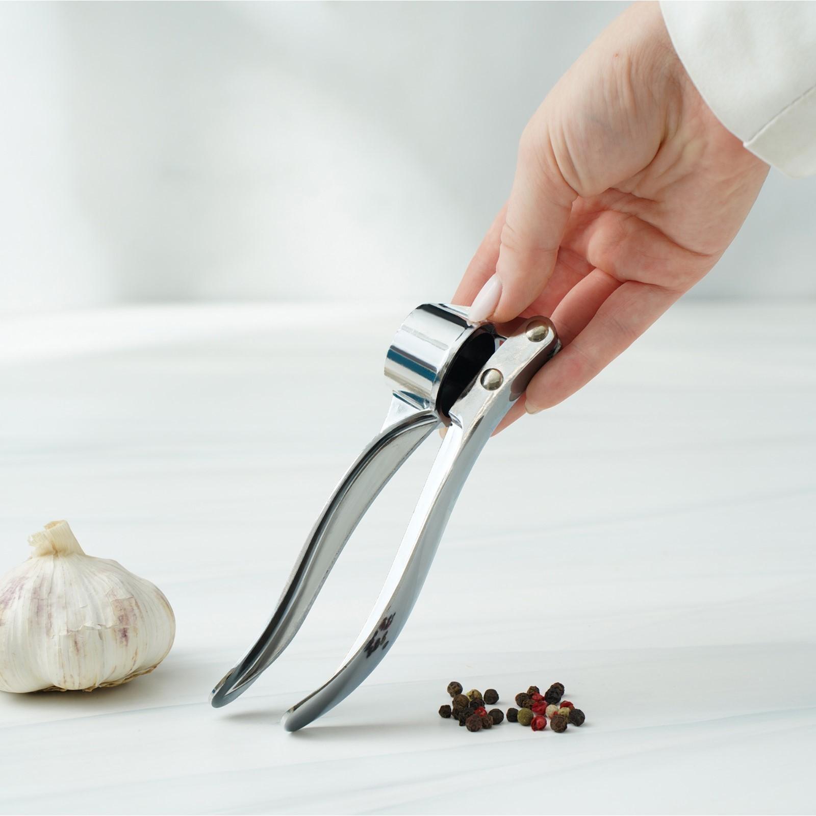 Пресс для чеснока Доляна «Эрнест», 15 см, цвет хромированный