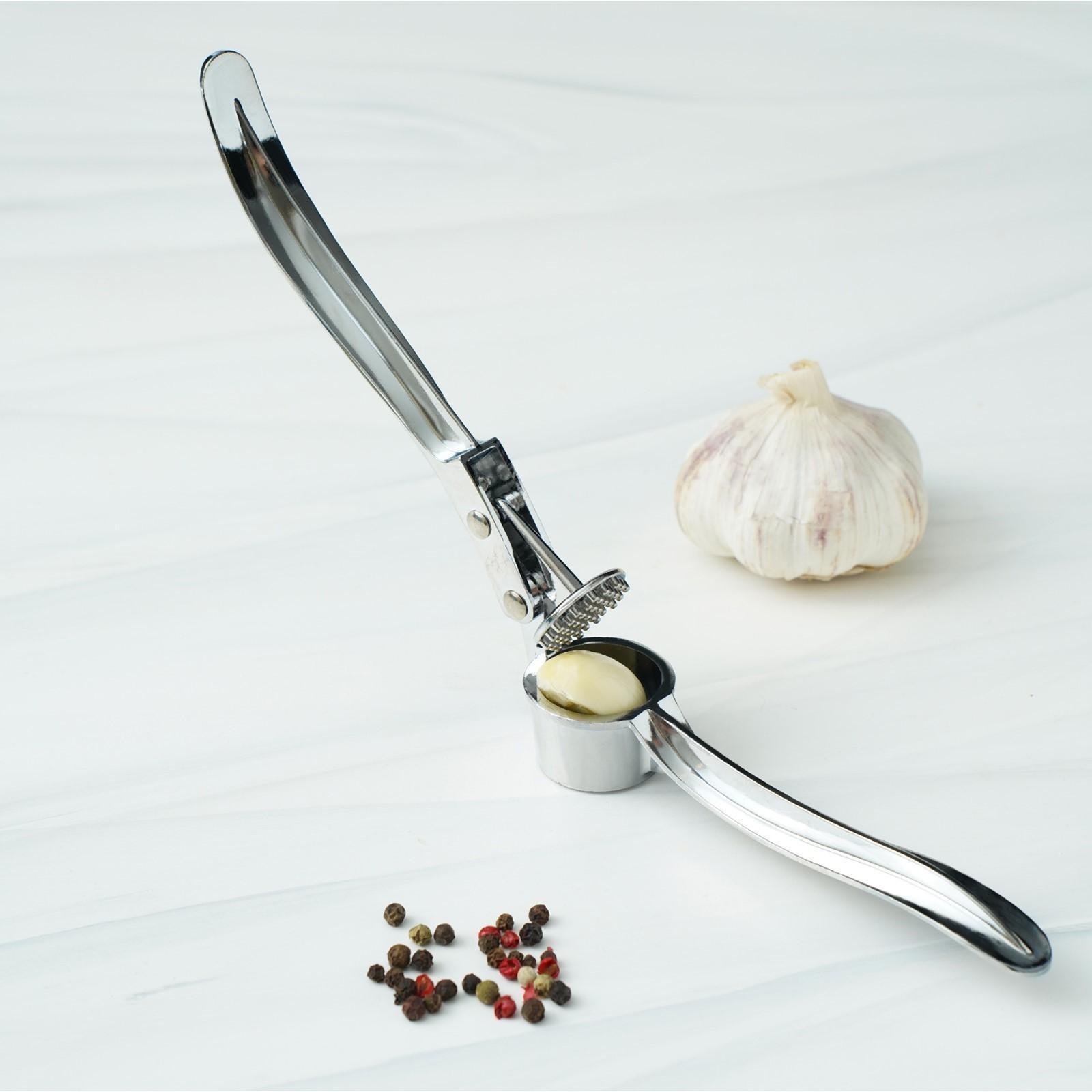 Пресс для чеснока Доляна «Эрнест», 15 см, цвет хромированный