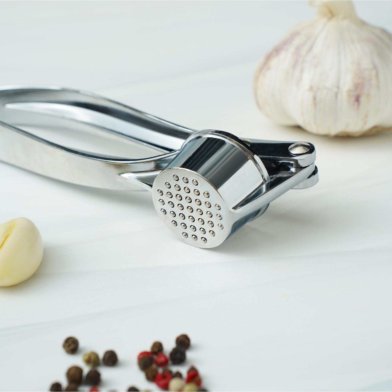 Пресс для чеснока Доляна «Эрнест», 15 см, цвет хромированный