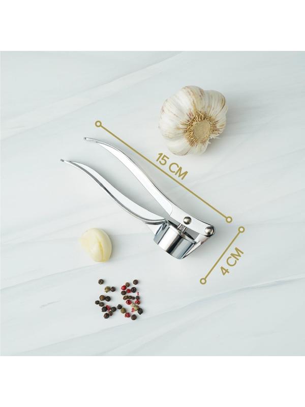 Пресс для чеснока Доляна «Эрнест», 15 см, цвет хромированный
