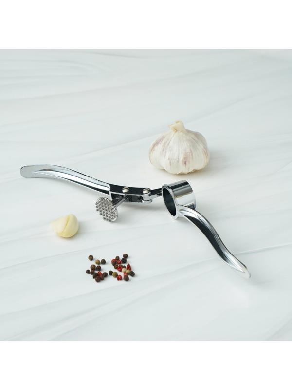 Пресс для чеснока Доляна «Эрнест», 15 см, цвет хромированный