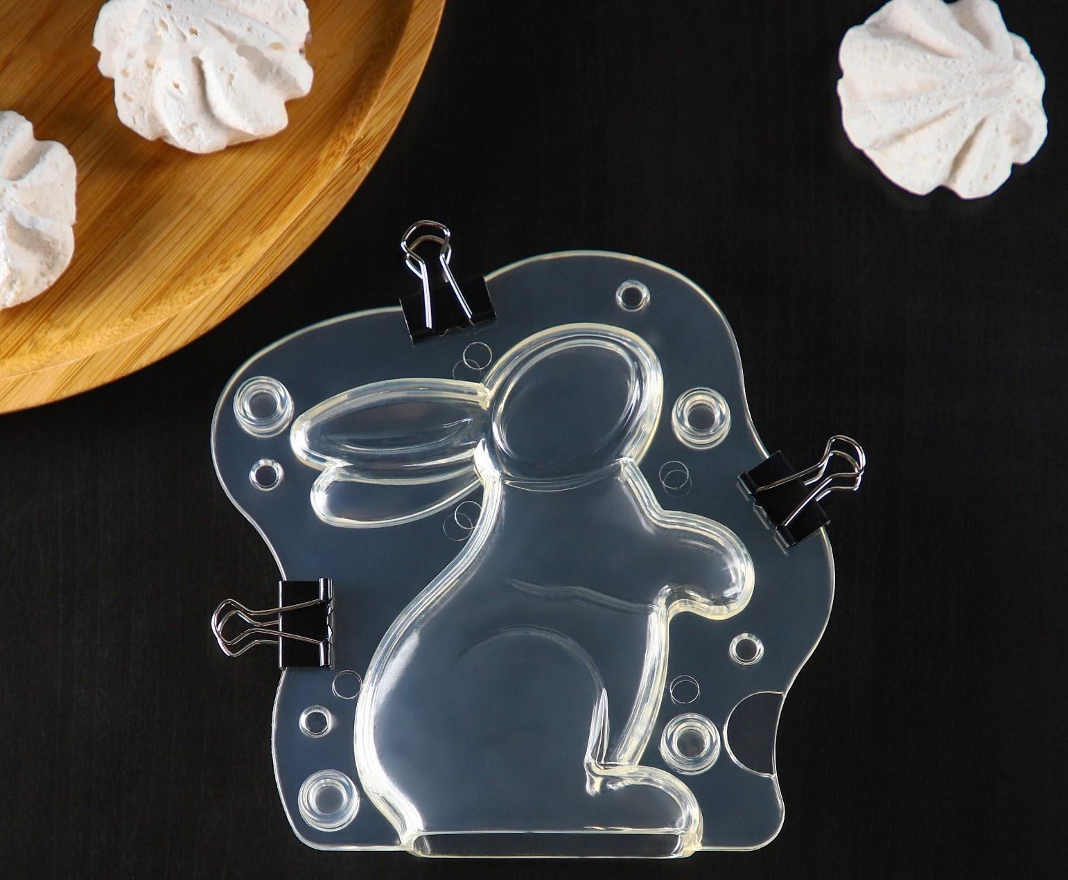 Молд «Кролик», 13,5×13 см, цвет прозрачный