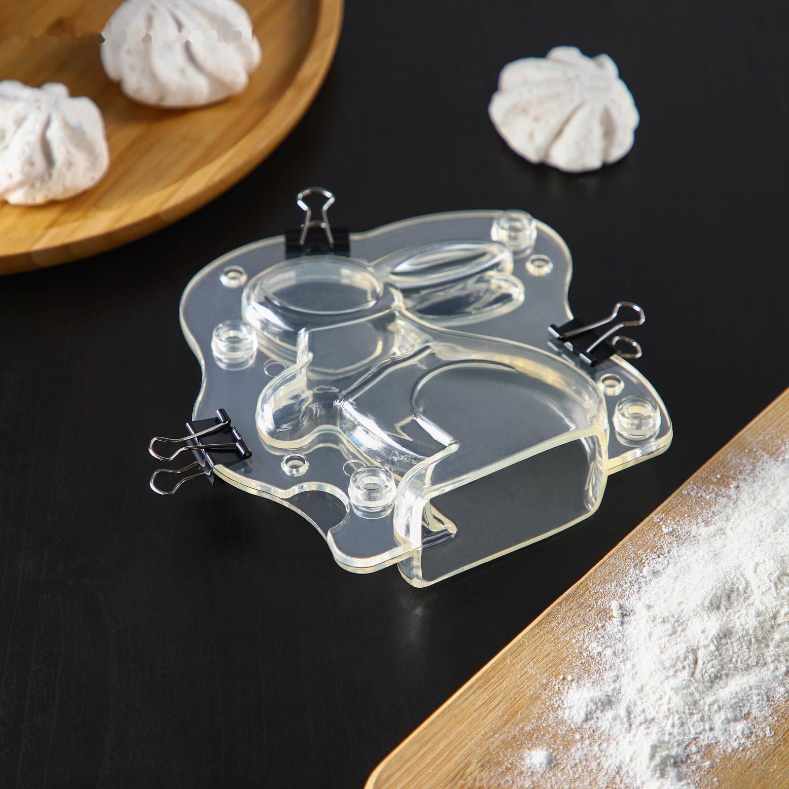 Молд «Кролик», 13,5×13 см, цвет прозрачный