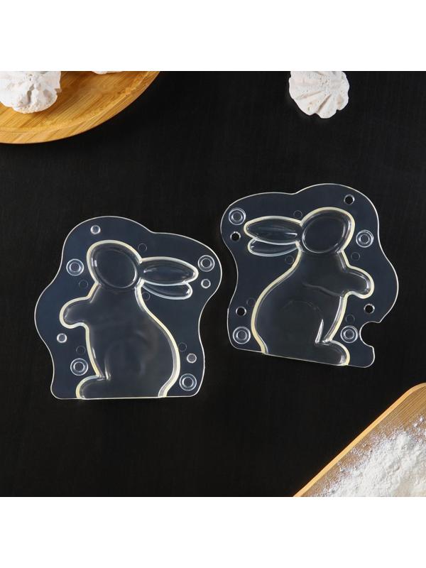 Молд «Кролик», 13,5×13 см, цвет прозрачный