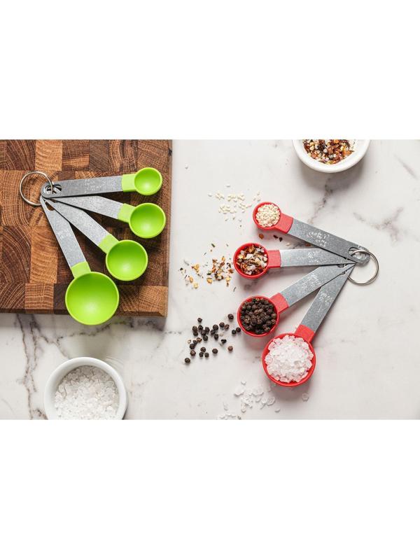 Набор мерных ложек Доляна Pesto, 4 шт: 15 мл, 7,5 мл, 5 мл, 2,5 мл, цвет МИКС