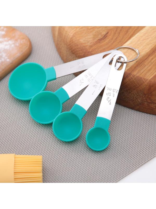 Набор мерных ложек Доляна Pesto, 4 шт: 15 мл, 7,5 мл, 5 мл, 2,5 мл, цвет МИКС