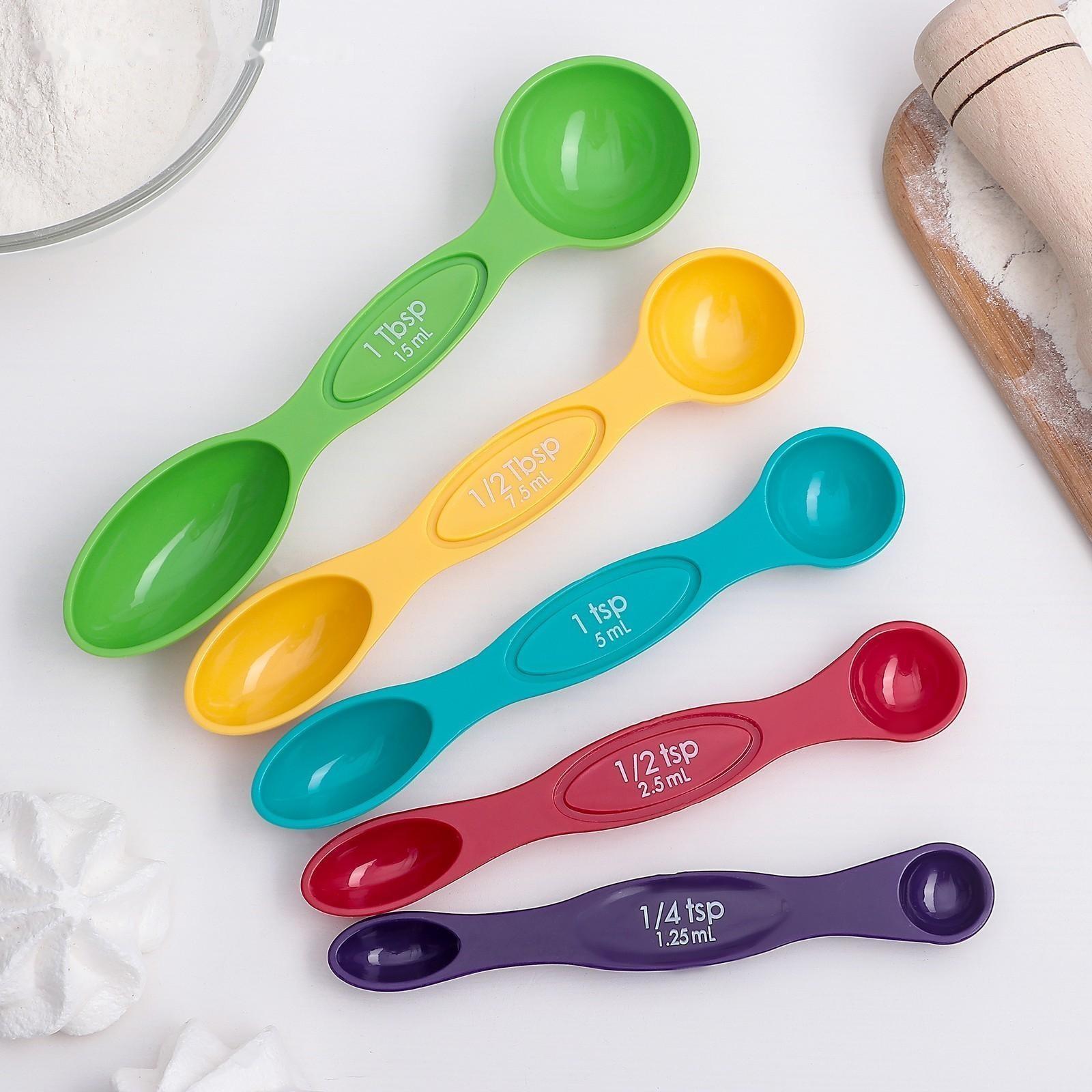 Набор мерных ложек Доляна «Радуга», 5 шт: 15/7,5/5/2,5/1,25 мл