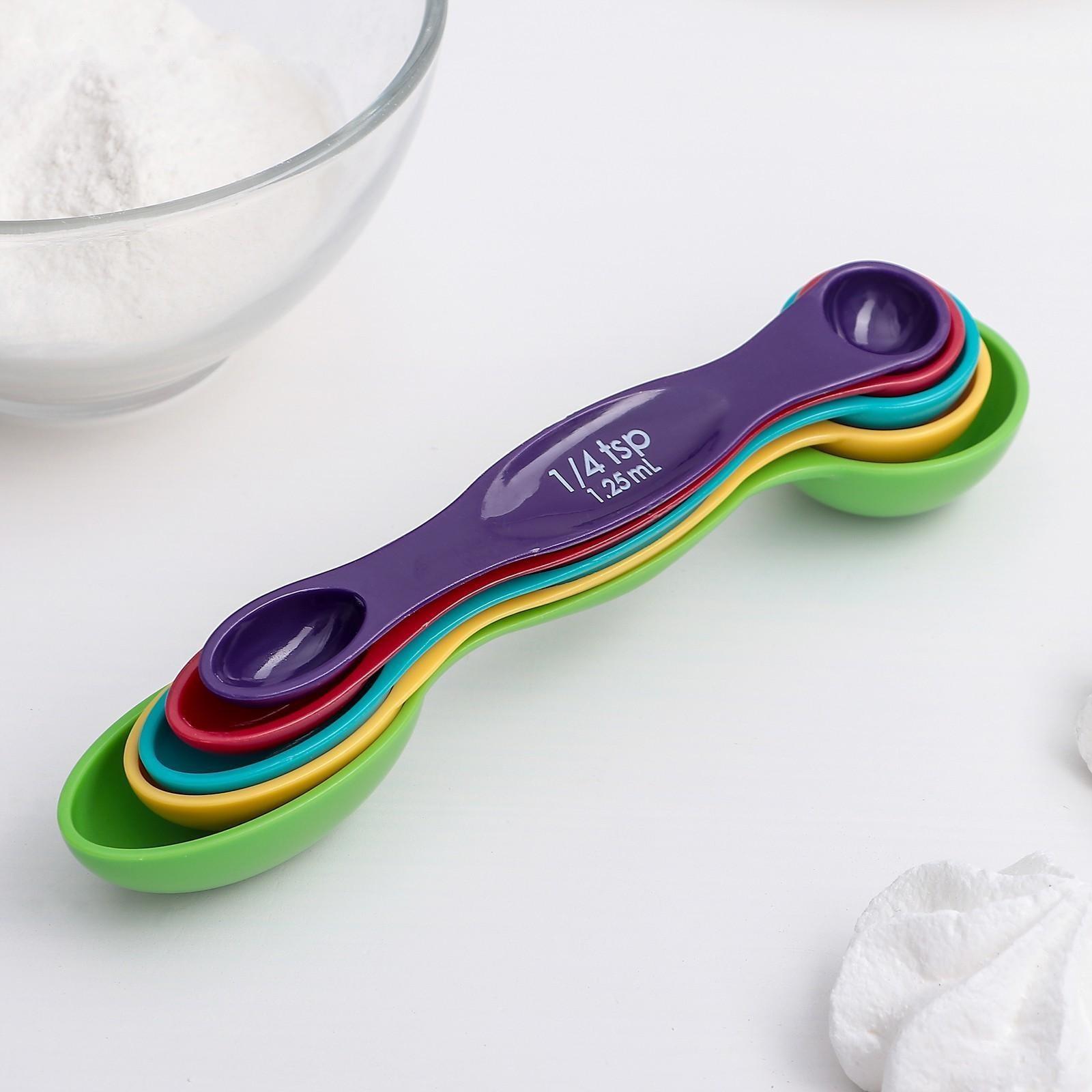 Набор мерных ложек Доляна «Радуга», 5 шт: 15/7,5/5/2,5/1,25 мл