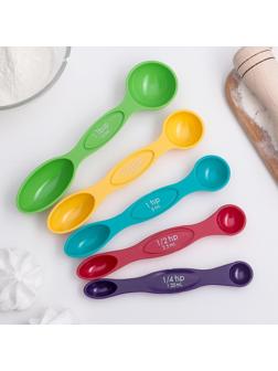 Набор мерных ложек Доляна «Радуга», 5 шт: 15/7,5/5/2,5/1,25 мл