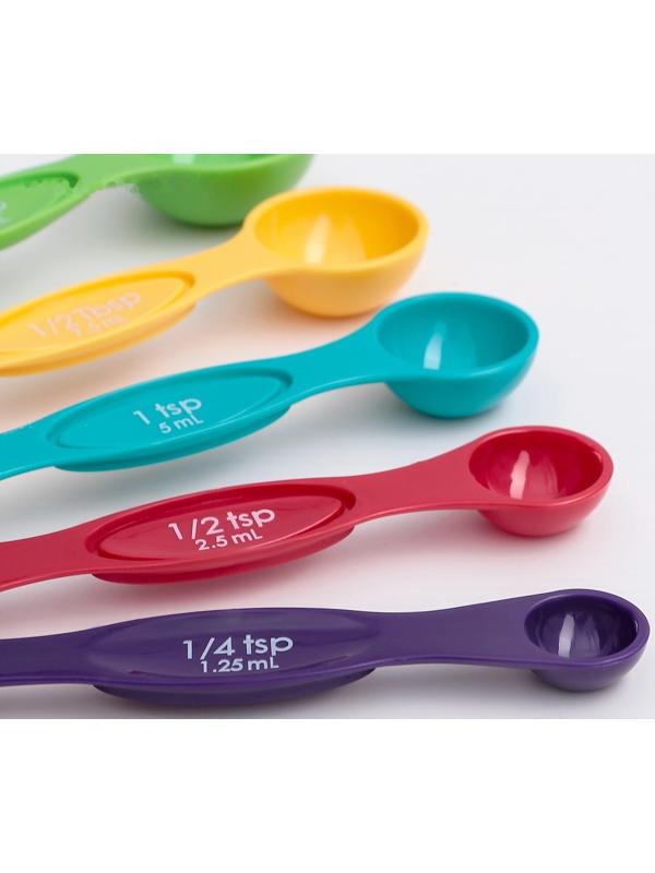 Набор мерных ложек Доляна «Радуга», 5 шт: 15/7,5/5/2,5/1,25 мл