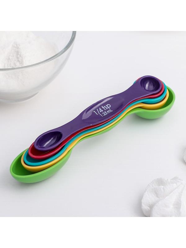 Набор мерных ложек Доляна «Радуга», 5 шт: 15/7,5/5/2,5/1,25 мл