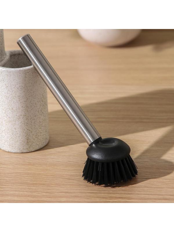 Дозатор для моющего средства с щёткой «Минимал», 400 мл, цвет белый