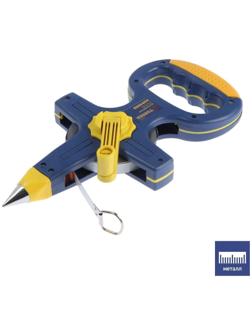 Рулетка геодезическая ТУНДРА, металлическая лента, 30 м х 12.5 мм