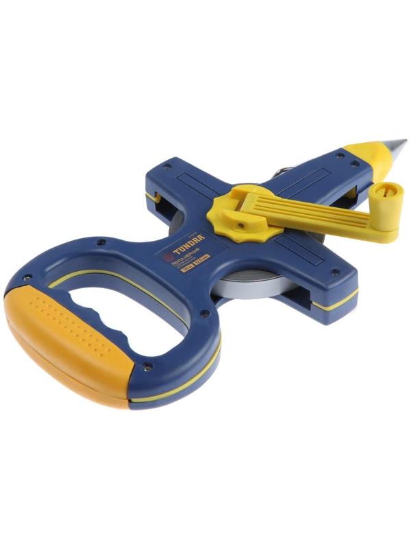 Рулетка геодезическая ТУНДРА, металлическая лента, 30 м х 12.5 мм