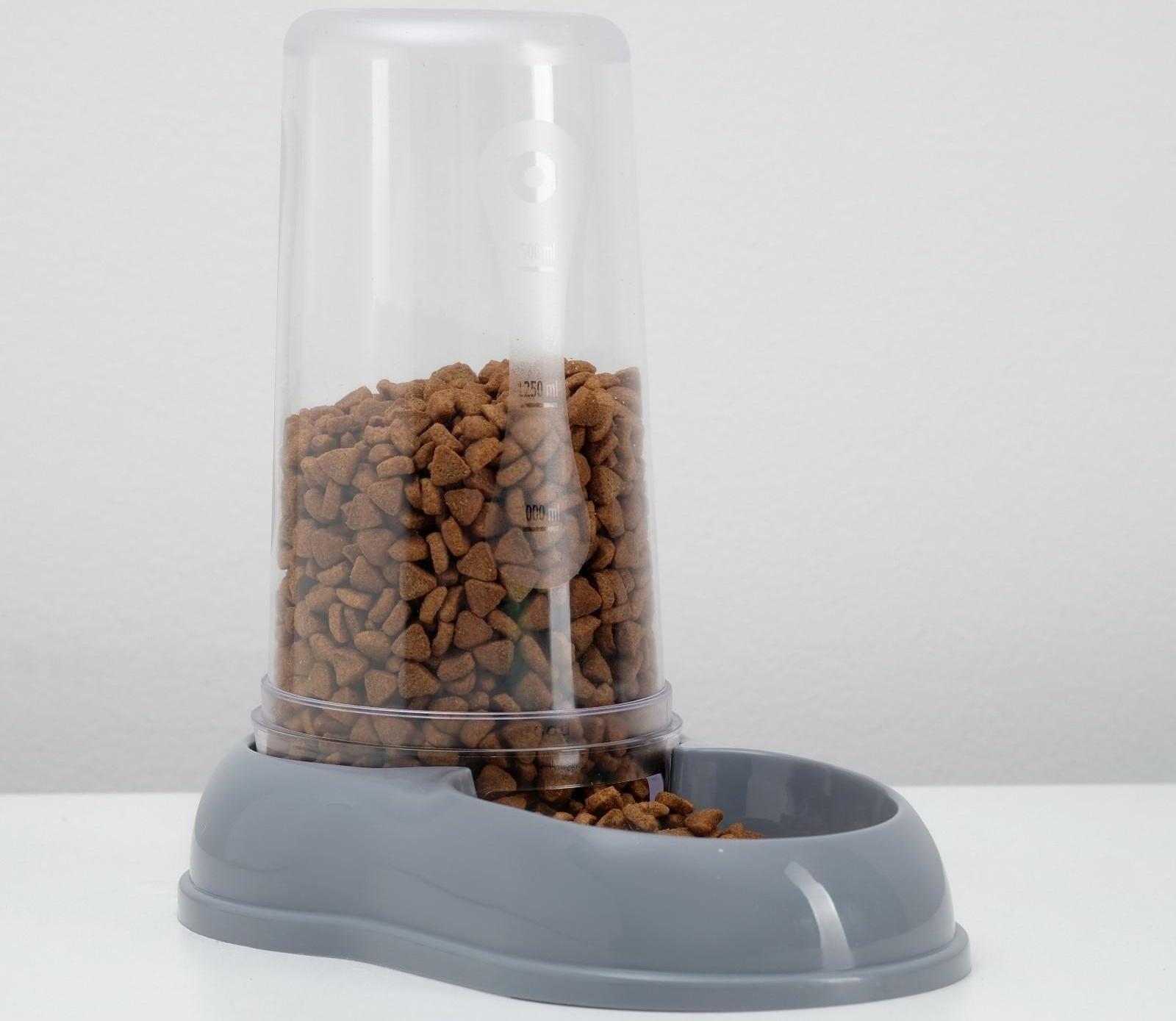 Автопоилка/автокормушка 1,5 л серый