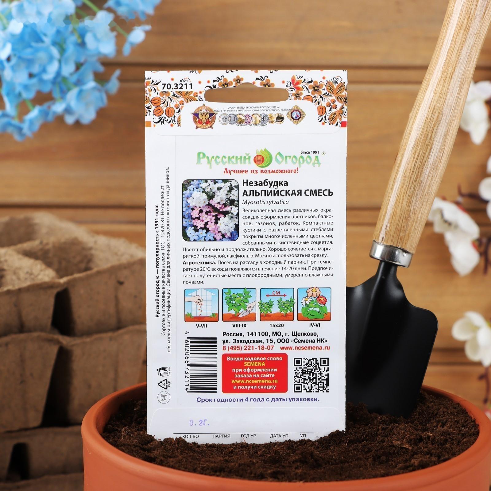 Семена цветов Незабудка 