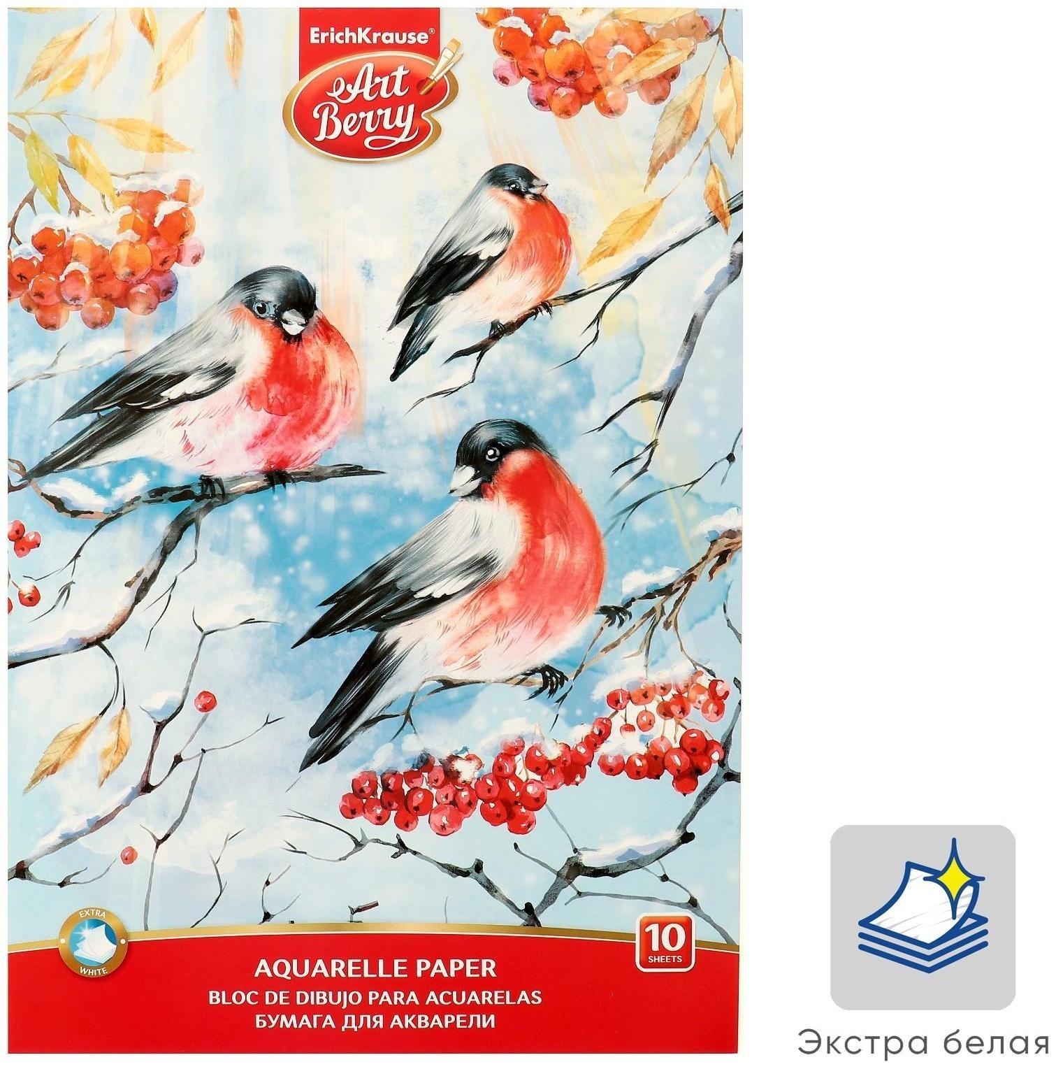 Альбом для акварели А4, 10 листов на клею ArtBerry 