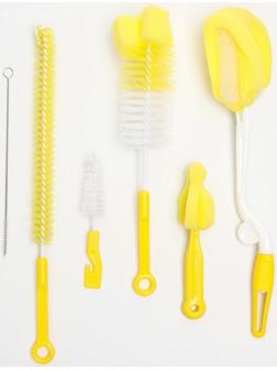 Набор ёршиков по уходу за детскими бутылочками, 5 предметов, цвет МИКС