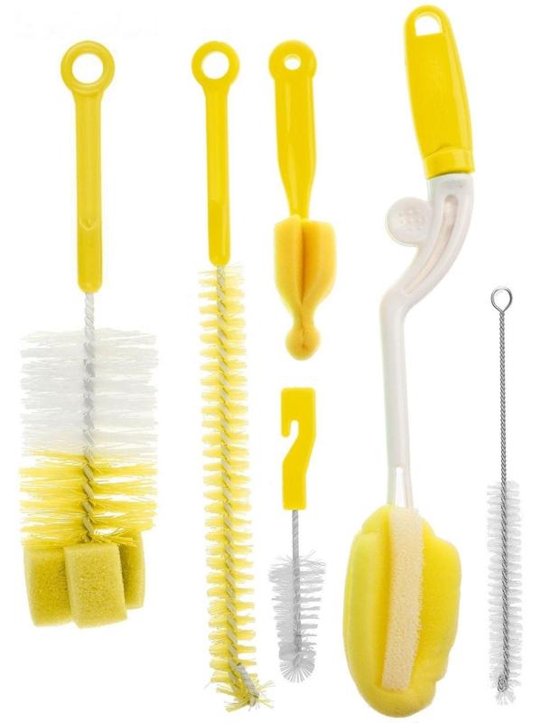 Набор ёршиков по уходу за детскими бутылочками, 5 предметов, цвет МИКС