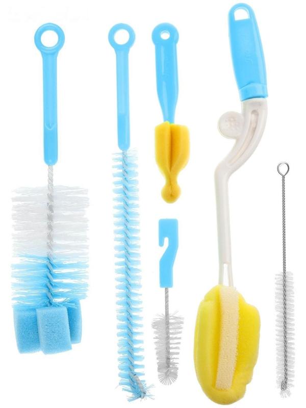 Набор ёршиков по уходу за детскими бутылочками, 5 предметов, цвет МИКС