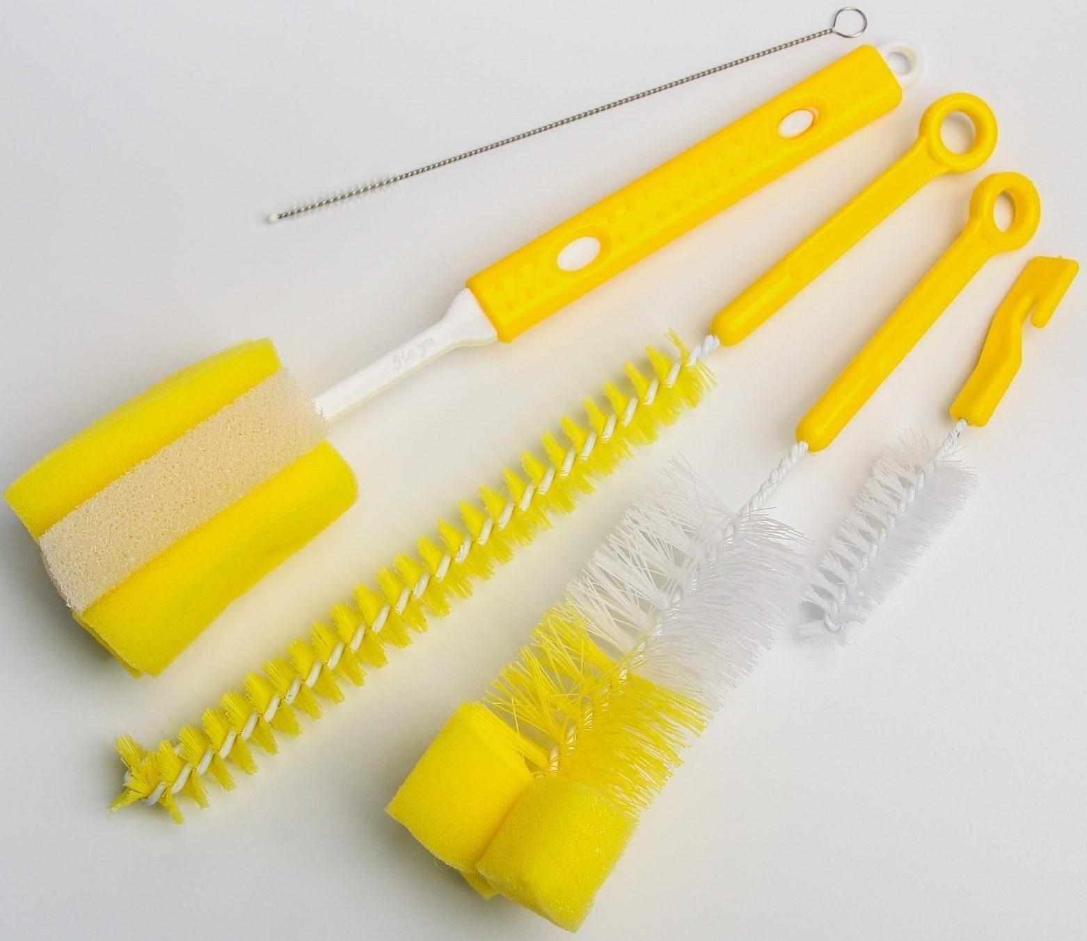 Набор ёршиков по уходу за детскими бутылочками, 5 предметов, цвет МИКС