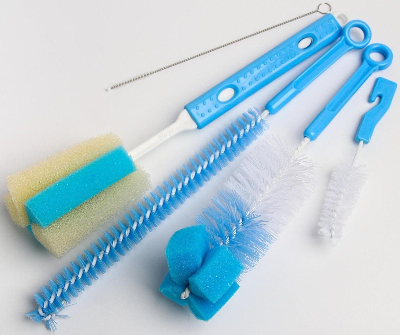 Набор ёршиков по уходу за детскими бутылочками, 5 предметов, цвет МИКС