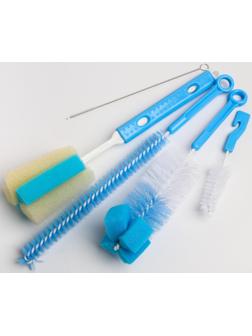 Набор ёршиков по уходу за детскими бутылочками, 5 предметов, цвет МИКС