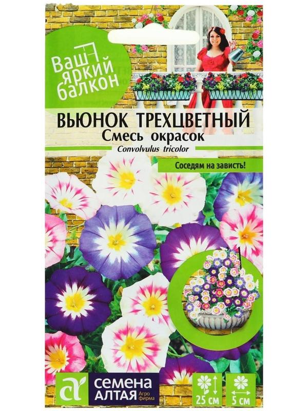 Семена цветов Вьюнок Смесь окрасок трехцветный, О, цп, 0,5 г