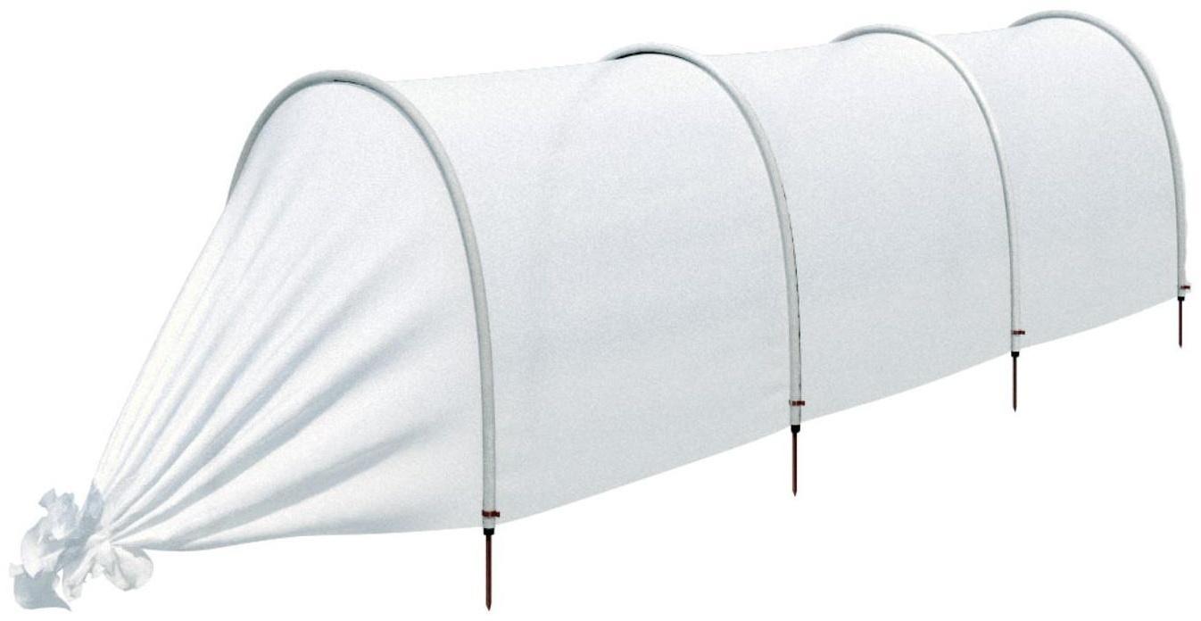 Парник прошитый, длина 3 м, 4 дуги из пластика, дуга L = 2 м, d = 20 мм, спанбонд 35 г/м², «Ленивый»